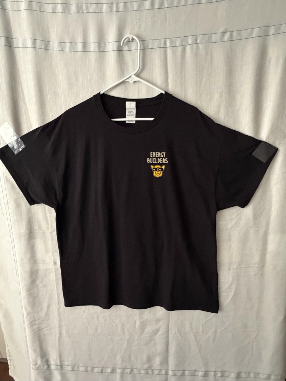 Hanes Men’s size XL Energy Builders Camel Graphic T-Shirt Black (A630)